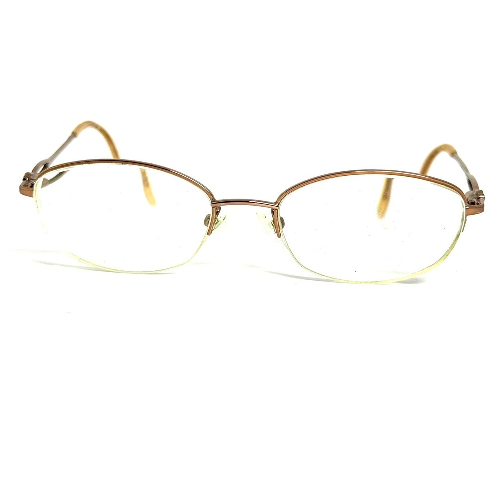 Adrienne Vittadini Copper Oval Semi-Rimless Eyeglass Frames 50-18-130 24593